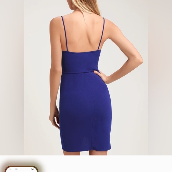 Elegant Blue Spaghetti Strap Dress - Picture 4 of 5